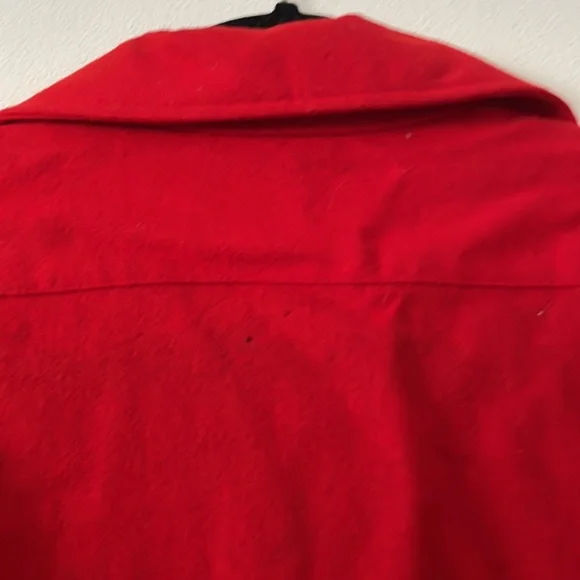 Vintage Medium Pendleton 100% Wool Red Long Sleeve Shirt Made in USA